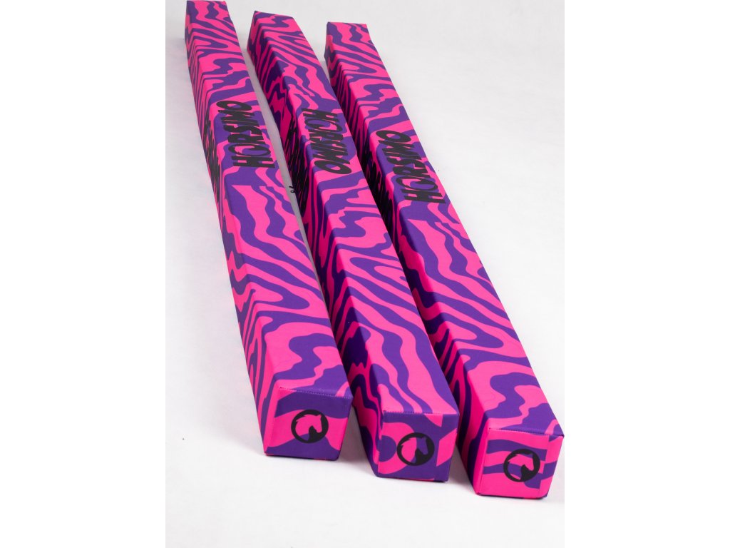 Kavalety mäkké HORSIMO, 3 ks, 2,2 m, 10x10 cm, pink/purple