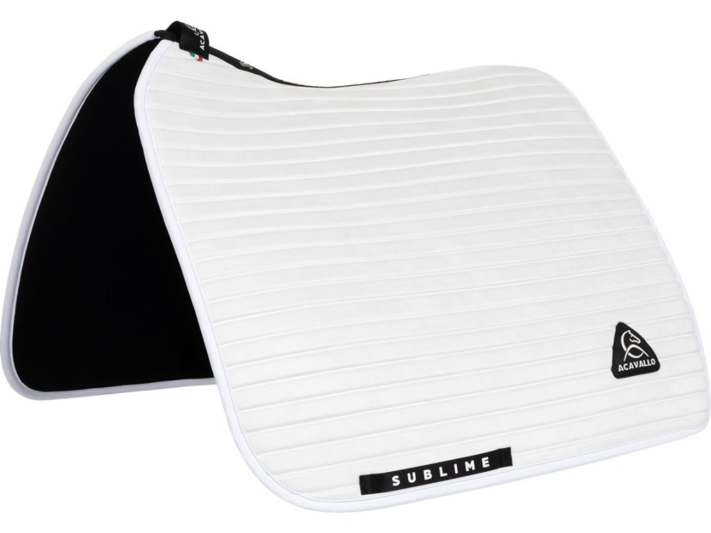 Dečka podsedlová Stripe Suede Acavallo, drezúrna, biela