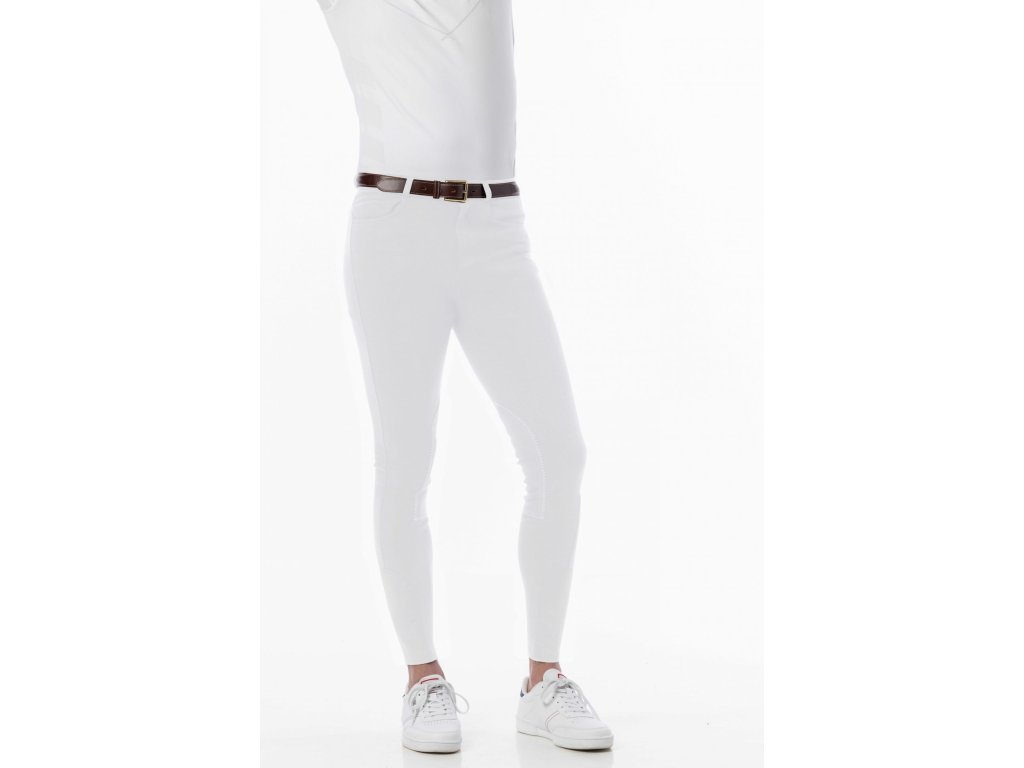 Rajtky Lecaire Riding World, s kolennými záplatami, pánske, biele