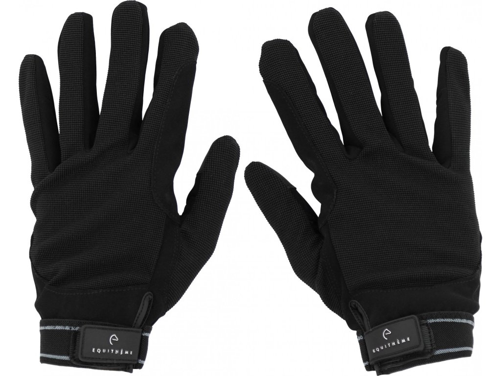 Rukavice jazdecké Mesnil Equithème, čierne