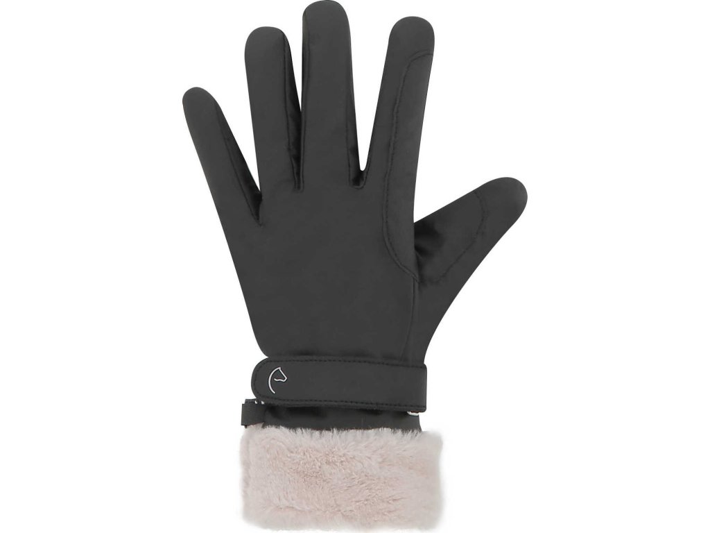 Rukavice jazdecké Valois Equithème, zimné, čierne