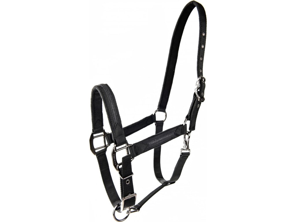 Ohlávka Sparkling Lami-cell, čierna