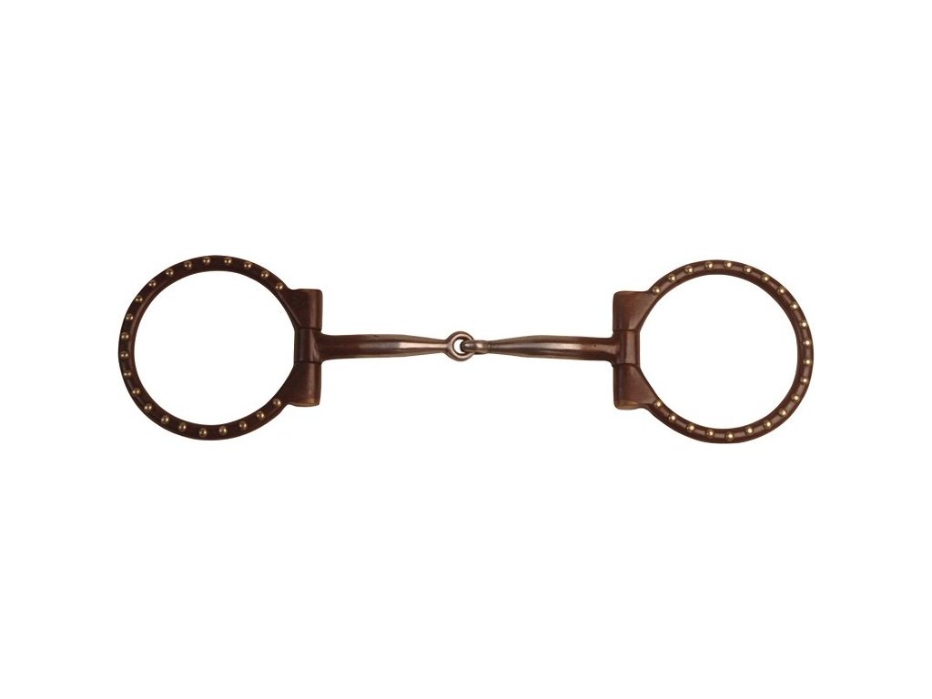 Zubadlo déčkové raz lomené Silver Dots Pool's, westernové, 12,5 cm