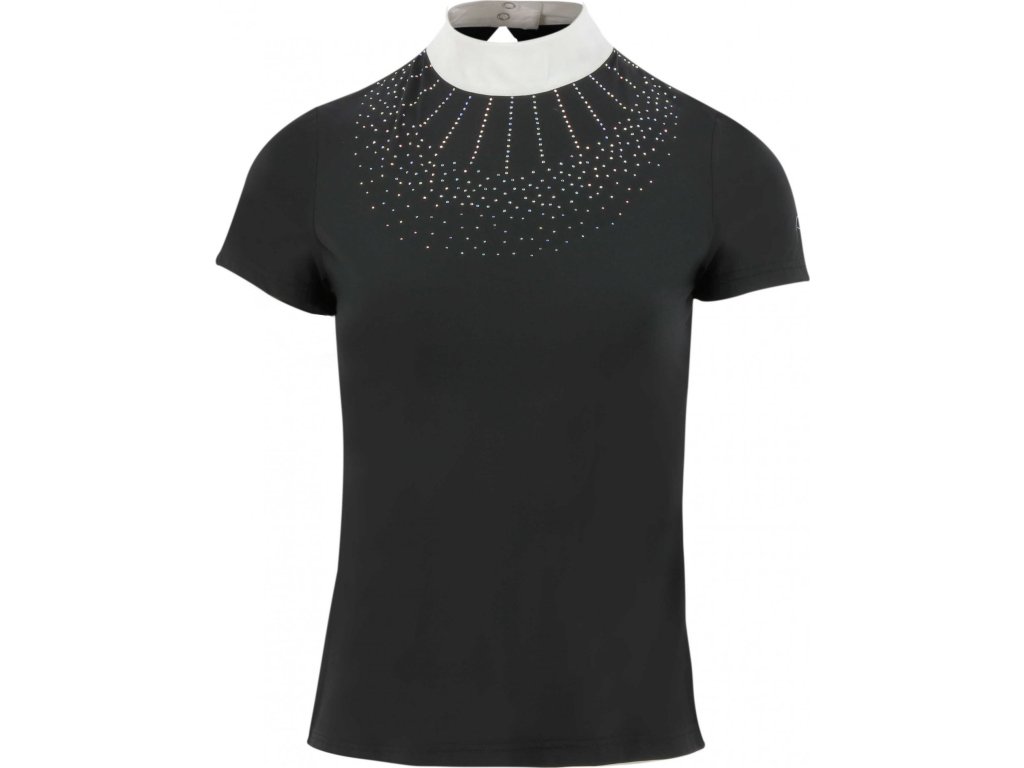 Tričko súťažné London Equithème, dámske, čierne