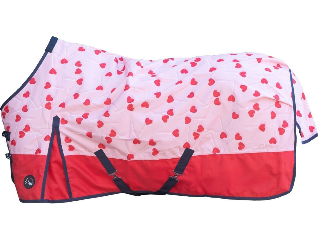 Deka výbehová Lollipop HKM, s fleecom, rose/red