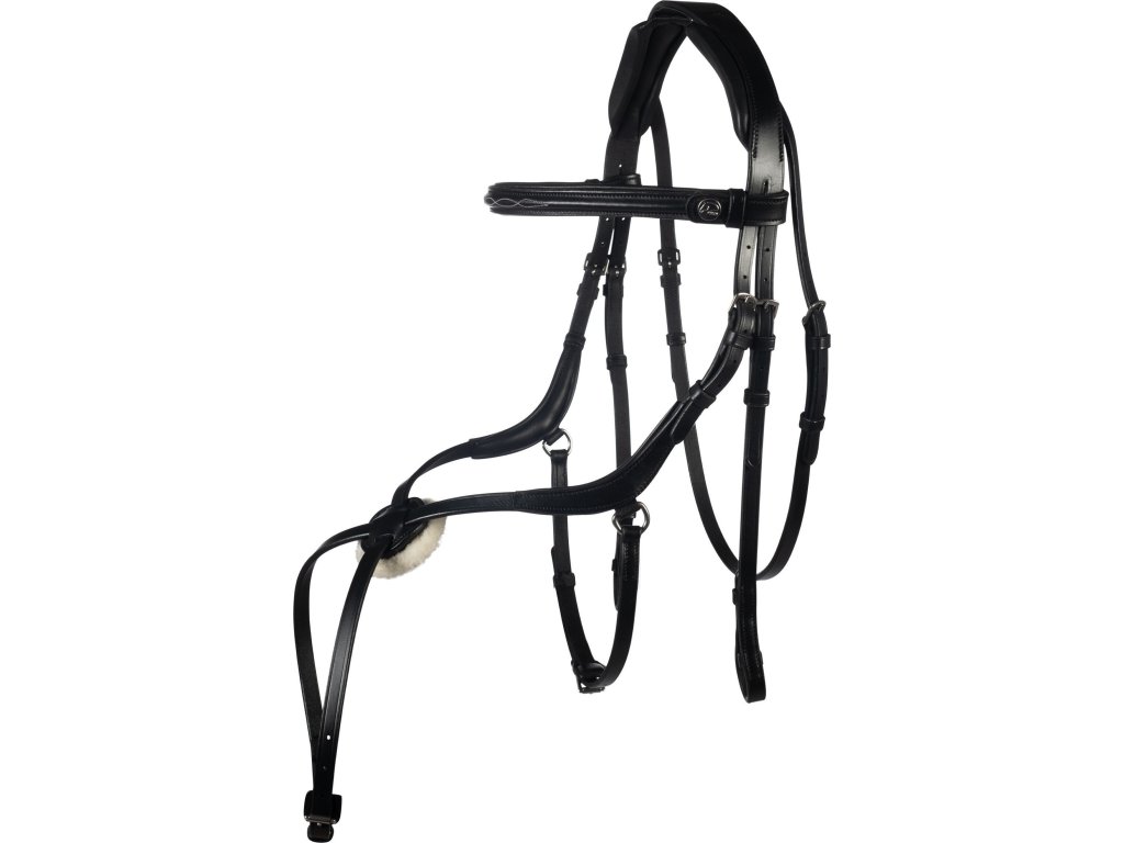 Uzdečka Carlos HKM, čierna