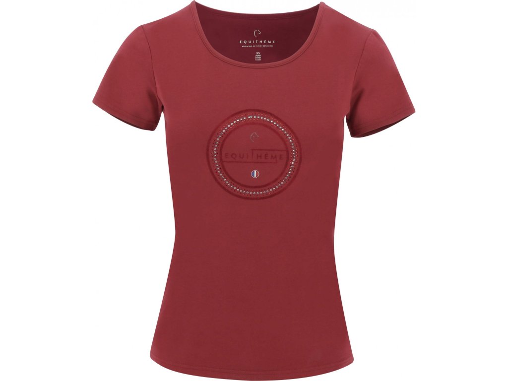 Tričko Anna Equithème, dámske, cherry
