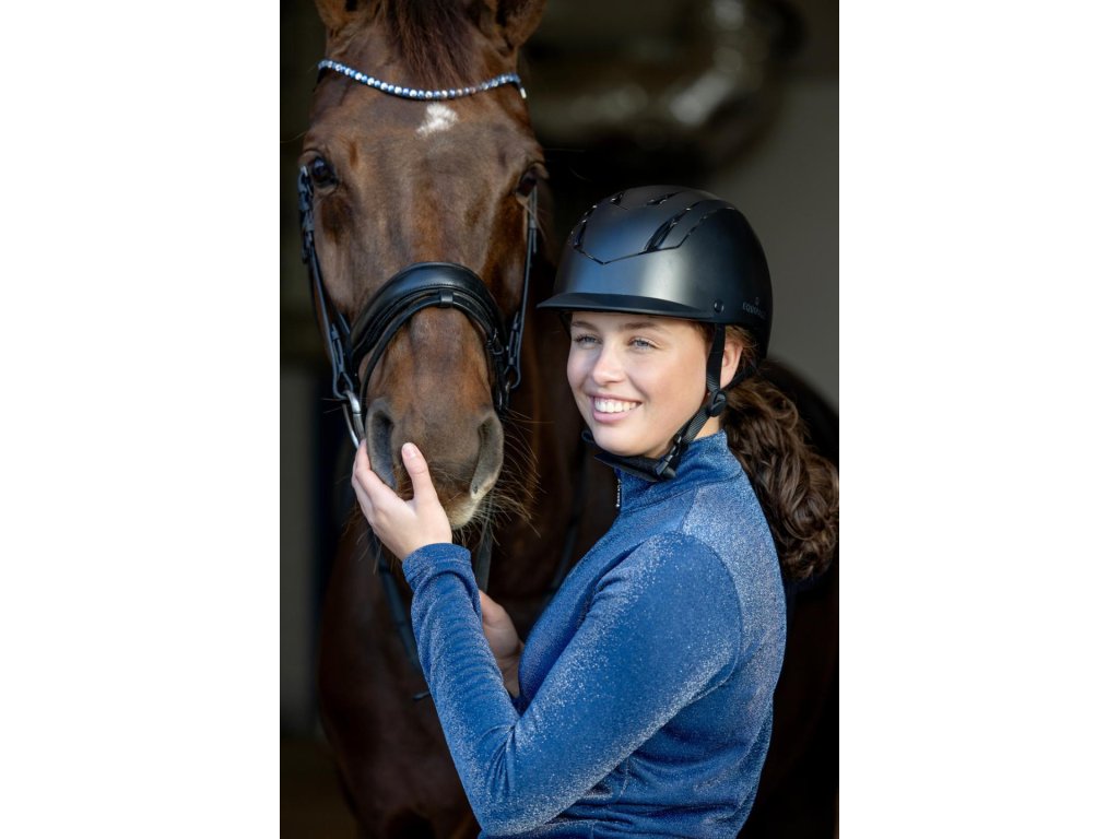 Prilba jazdecká Vilma Equipage, čierna