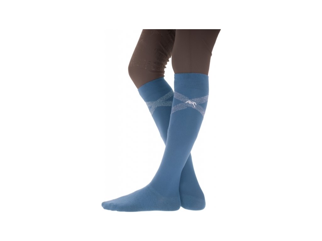 Podkolienky jazdecké Gummy Penelope, 2 páry, blue