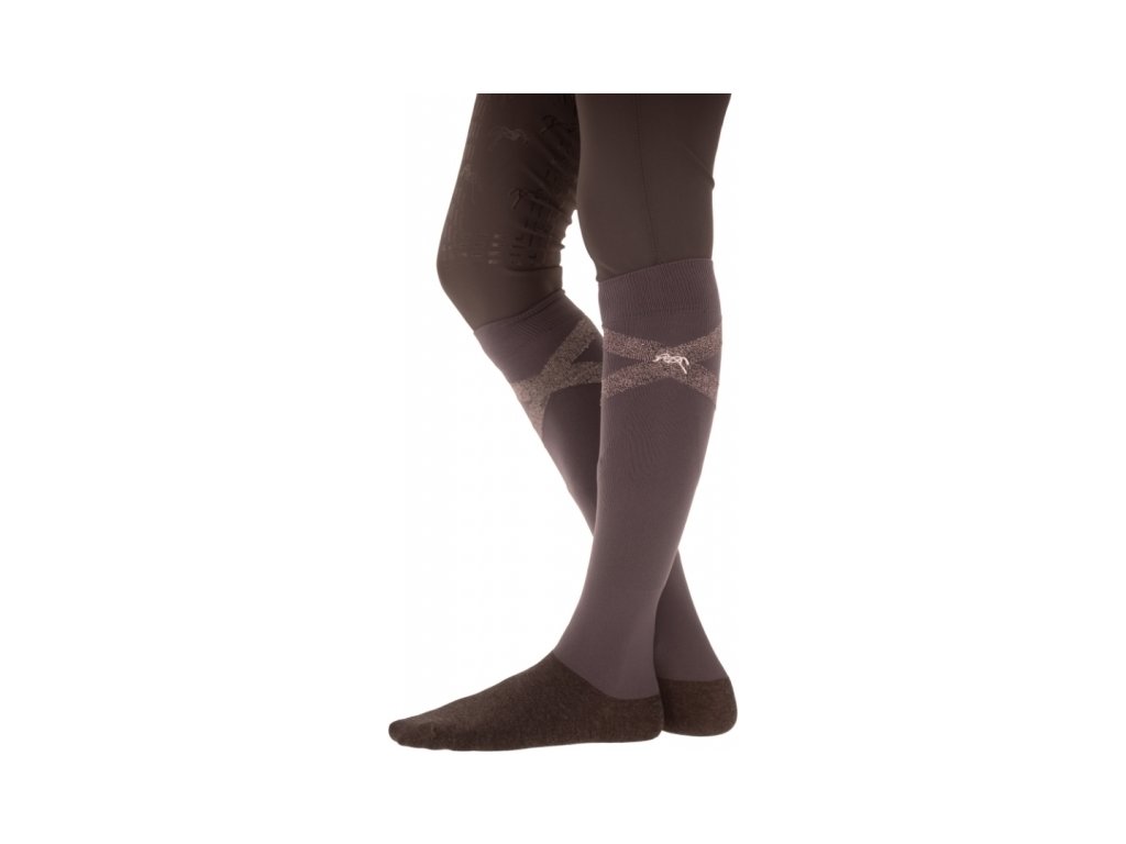 Podkolienky jazdecké Gummy Penelope, 2 páry, grey