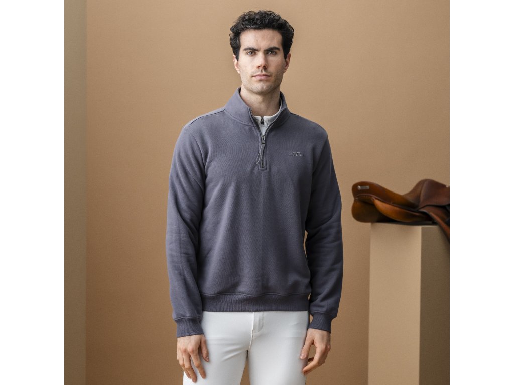 Mikina Gabriel Quarter AA, pánska, charcoal