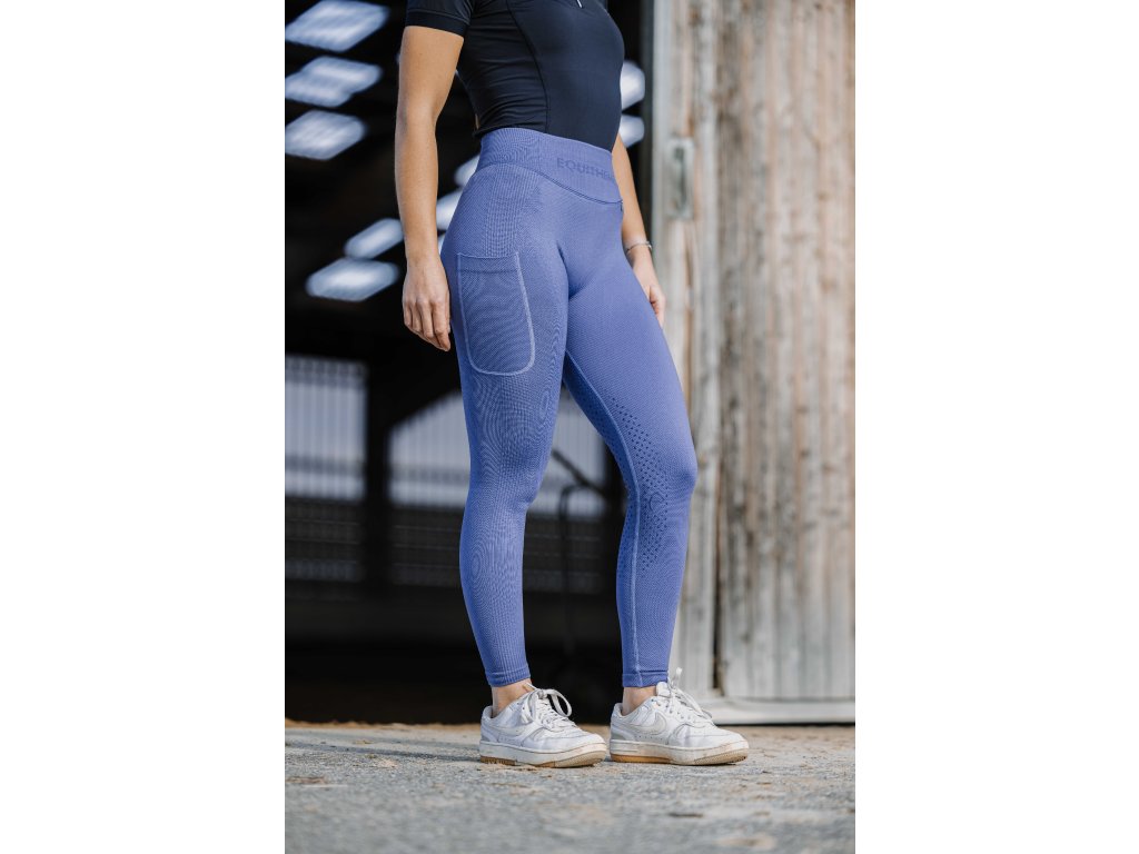 Legíny jazdecké Acacia Je t'aime Equithème, s gripom, dámske, purple
