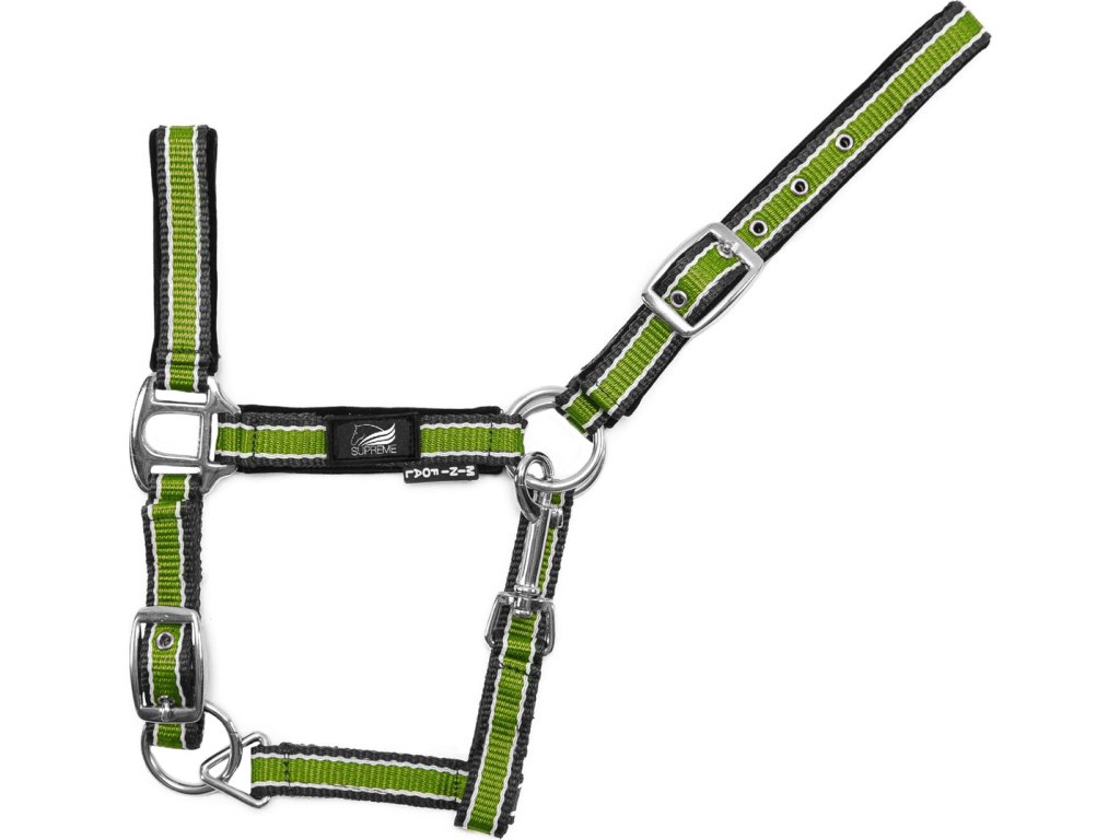 Ohlávka žriebäcia Bicolor Supreme, black/white/lime