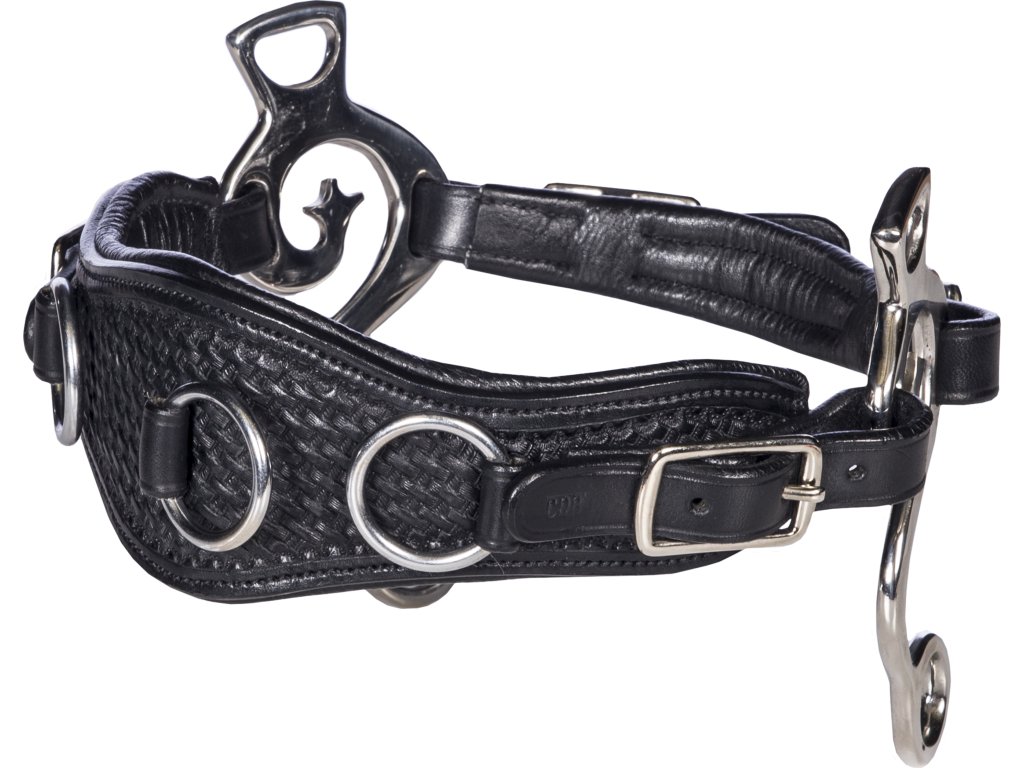 Nánosník/obnosek Fiore Hackamore F.R.A., s krúžkami, čierny