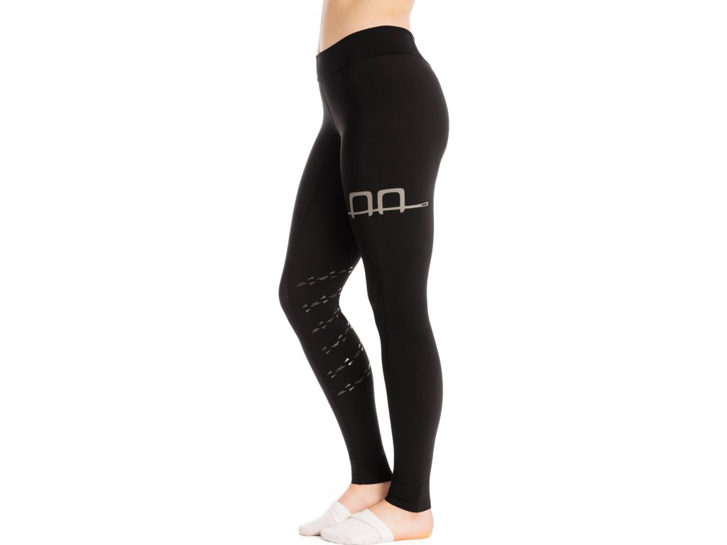 Legíny multifunkčné AA, s gripom, dámske, čierne