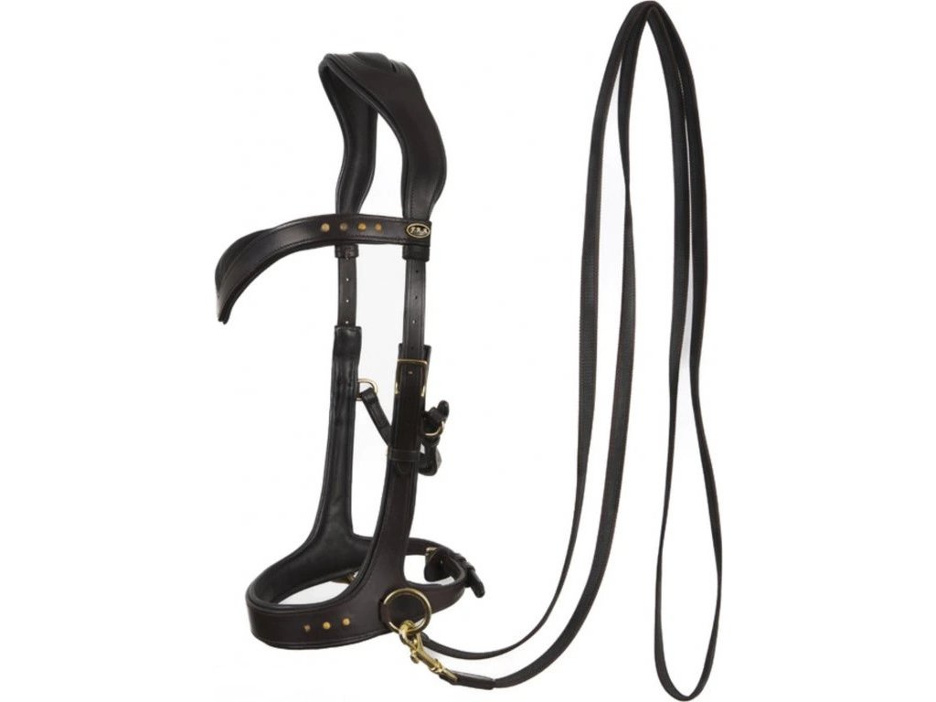 Uzdečka bezzubadlová Sidepull Glory F.R.A., hnedá