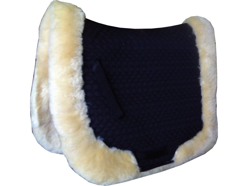 Dečka podsedlová Plain F.R.A. s barančekom, drezúrna, black/nature