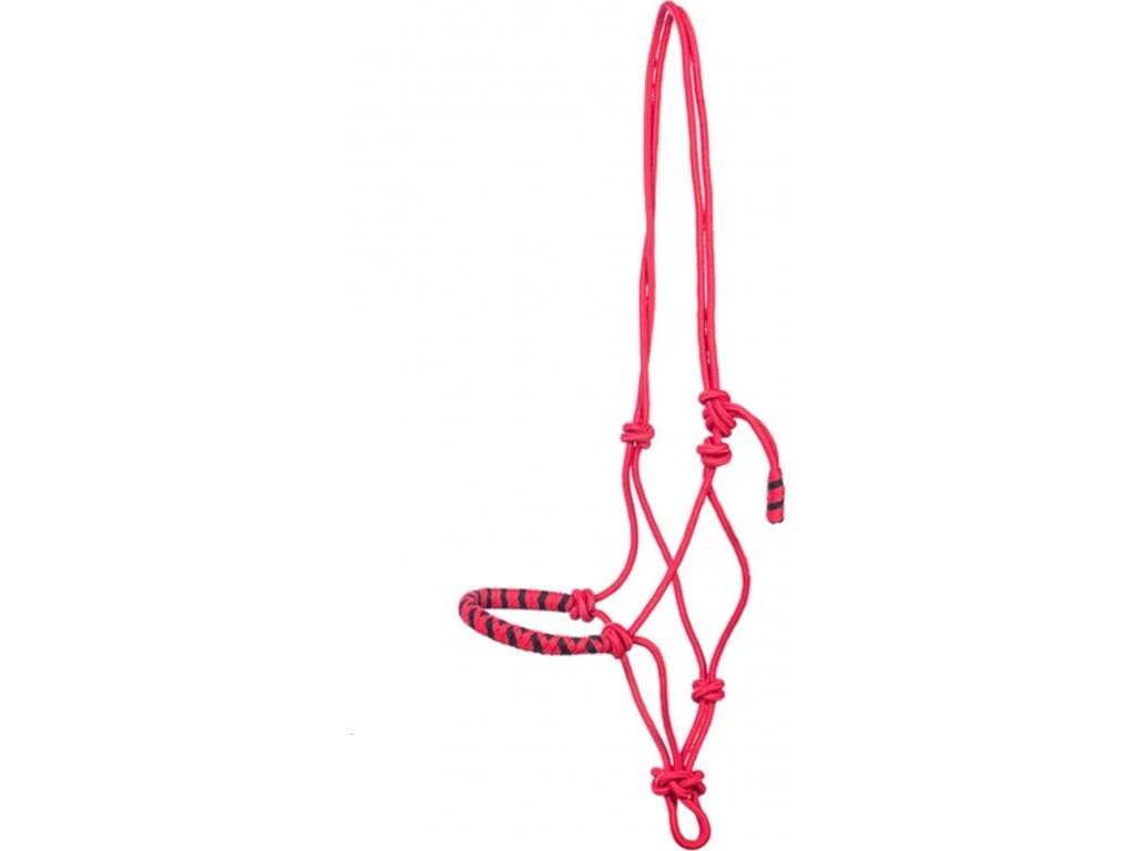 Ohlávka povrazová Jabar F.R.A., 8 mm, red