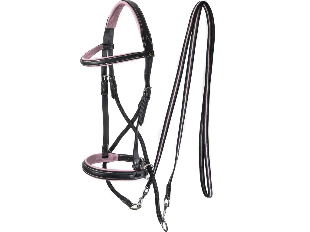 Uzdečka bezzubadlová Dietsji F.R.A., black/pink