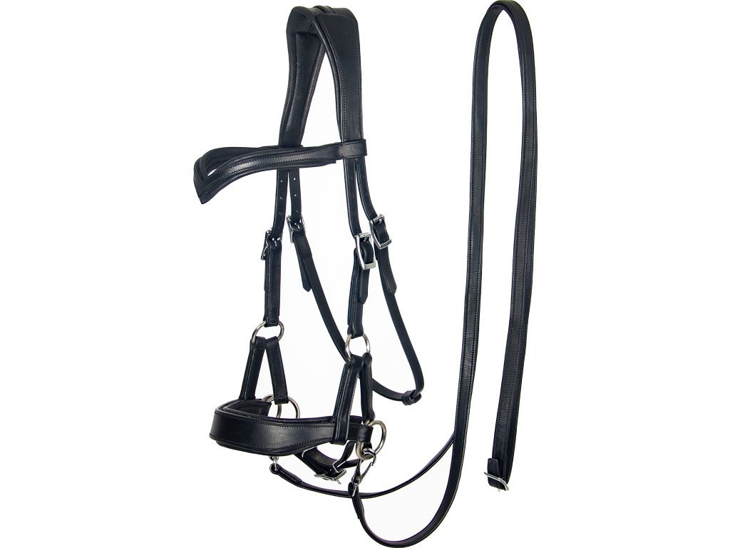 Uzdečka bezzubadlová Sidepull Aruba F.R.A., čierna
