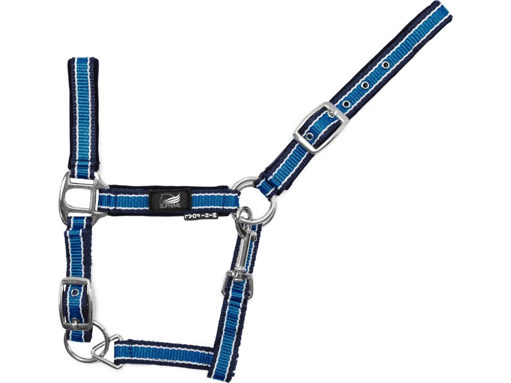Ohlávka žriebäcia Bicolor Supreme, navy/white/turquoise