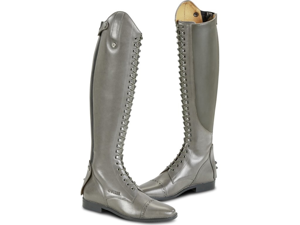 Čižmy jazdecké Laval BUSSE, štandardné lýtko/vysoké, pre dospelých, grey