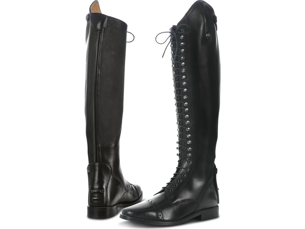 Čižmy jazdecké Laval BUSSE, štandardné lýtko/vysoké, pre dospelých, čierne