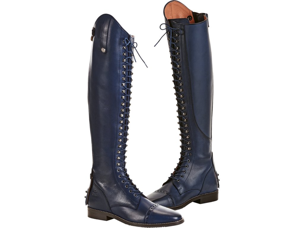 Čižmy jazdecké Laval BUSSE, užšie lýtko/vysoké, pre dospelých, blue