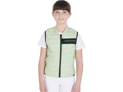 Vesta jazdecká Equestro, detská, green