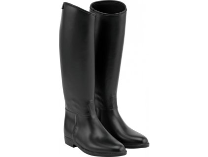 Topánky vysoké jazdecké Starter Equipage, širšie lýtko, dámske, čierne
