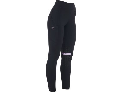 Legíny jazdecké Kao Light Equestro, s gripom, dámske, black/lilla