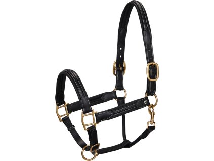 Ohlávka kožená Equestro, čierna