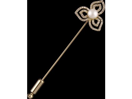 Špendlík na kravatu Floral BUSSE, gold