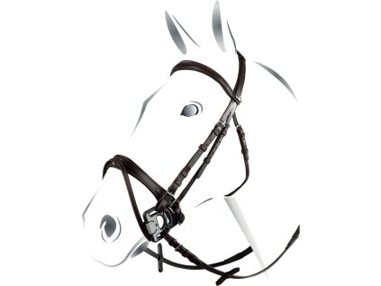 Uzdečka Jubilee Equestro, tmavohnedá