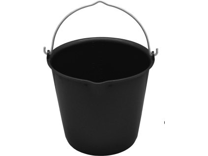 Vedro multifunkčné V-Plast, 15 l, čierne