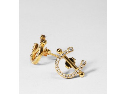Náušnice podkovičky PS of Sweden, gold