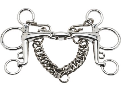 Zubadlo Pelham dvakrát lomené Edelstahl BUSSE, 14 mm
