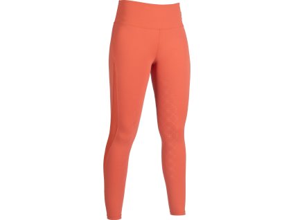 Legíny jazdecké Edinburgh Mesh HKM, s gripom, dámske, brandy