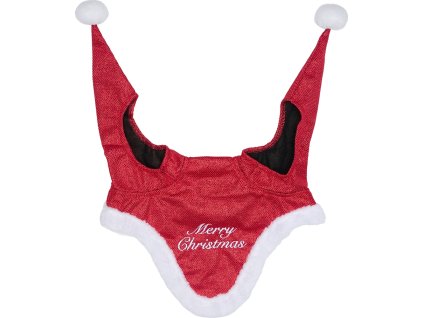 Ušaňa vianočná Merry Christmas HorseGuard, red