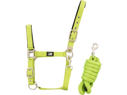 Set ohlávky s vodítkom Nylon Supreme, lime