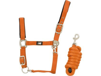 Set ohlávky s vodítkom Nylon Supreme, orange