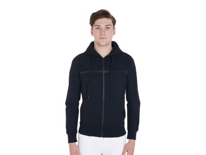 Mikina Interlock Equestro, so zipsom, pánska, navy