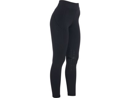 Legíny jazdecké Kao Light Equestro, s gripom na kolenách, dámske, čierne