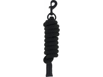 Vodítko s farebnou karabínou HorseGuard, 2 m, čierne