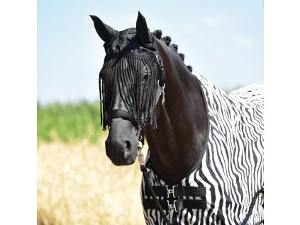 Strapce proti hmyzu Fly Protector BUSSE, s ochranou uší, čierne