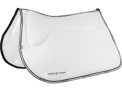 Dečka podsedlová dečka 3D Spacer Memory Foam Acavallo, všestranná, biela