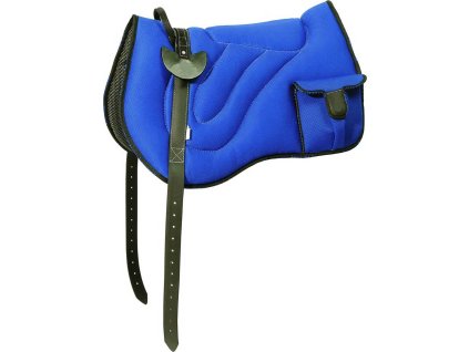 Pad jazdecký Bareback Umbria Equitazione s vreckom, COB/FULL, royal blue