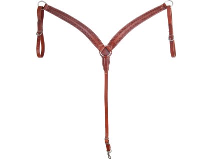 Poprsník westernový Snake Tooling Pool's, COB/FULL, cognac