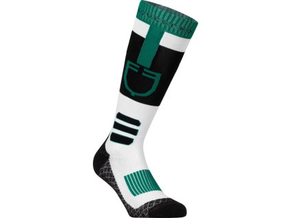 Podkolienky Carbon Equestro, black/white/ultramarine green