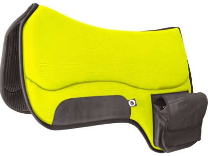 Deka podsedlová s vreckami Burioni, westernová, yellow fluo